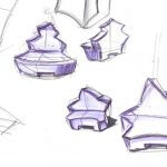 Designentwurf als Handskizze für Stadtmöbel X-MAS von Q-BIQ Tirol